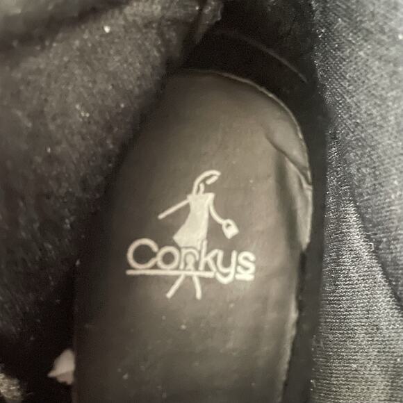 Corkys Sioux Boots Women Size 7 Black Fringe Boho Hippie Faux Suede 2” Heel - Picture 6 of 8